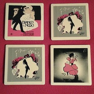 Coasters Set of 4 Italian/French Vintage look